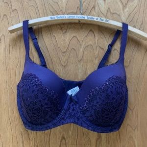Victoria’s Secret Bra 34DDD Body Lined Demi Double Purple Lace 34F